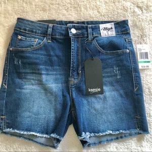 NWT Kensie high rise denim shorts